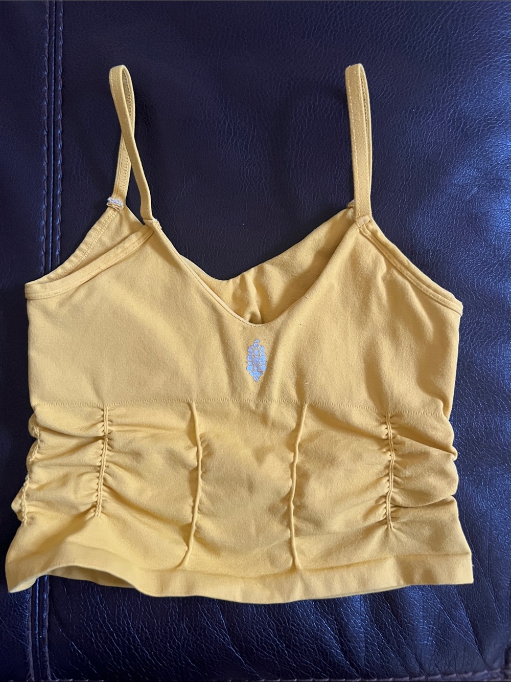 Free People Yellow Ruched Cami - Picture 2 of 3